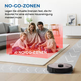 Olsen & Smith Intelligenter Saug- & Wischroboter – 6500Pa Saugleistung, Laser-Navigation, Automatische Entleerung, Selbstladestation, App- & Sprachsteuerung – Perfekt für Tierhaare, Hartböden & Teppiche