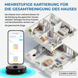 Olsen & Smith Intelligenter Saug- & Wischroboter – 6500Pa Saugleistung, Laser-Navigation, Automatische Entleerung, Selbstladestation, App- & Sprachsteuerung – Perfekt für Tierhaare, Hartböden & Teppiche