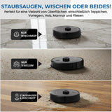 Olsen & Smith Intelligenter Saug- & Wischroboter – 6500Pa Saugleistung, Laser-Navigation, Automatische Entleerung, Selbstladestation, App- & Sprachsteuerung – Perfekt für Tierhaare, Hartböden & Teppiche