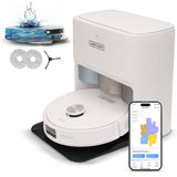Olsen & Smith Saug- und Wischroboter 10000Pa – Selbstreinigend mit automatischer Entleerung & Wasserauffüllung, Laser-Navigation, KI-Hinderniserkennung, App & Alexa Steuerung, 2,5L Basisstation