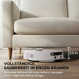 Olsen & Smith Saug- und Wischroboter 10000Pa – Selbstreinigend mit automatischer Entleerung & Wasserauffüllung, Laser-Navigation, KI-Hinderniserkennung, App & Alexa Steuerung, 2,5L Basisstation